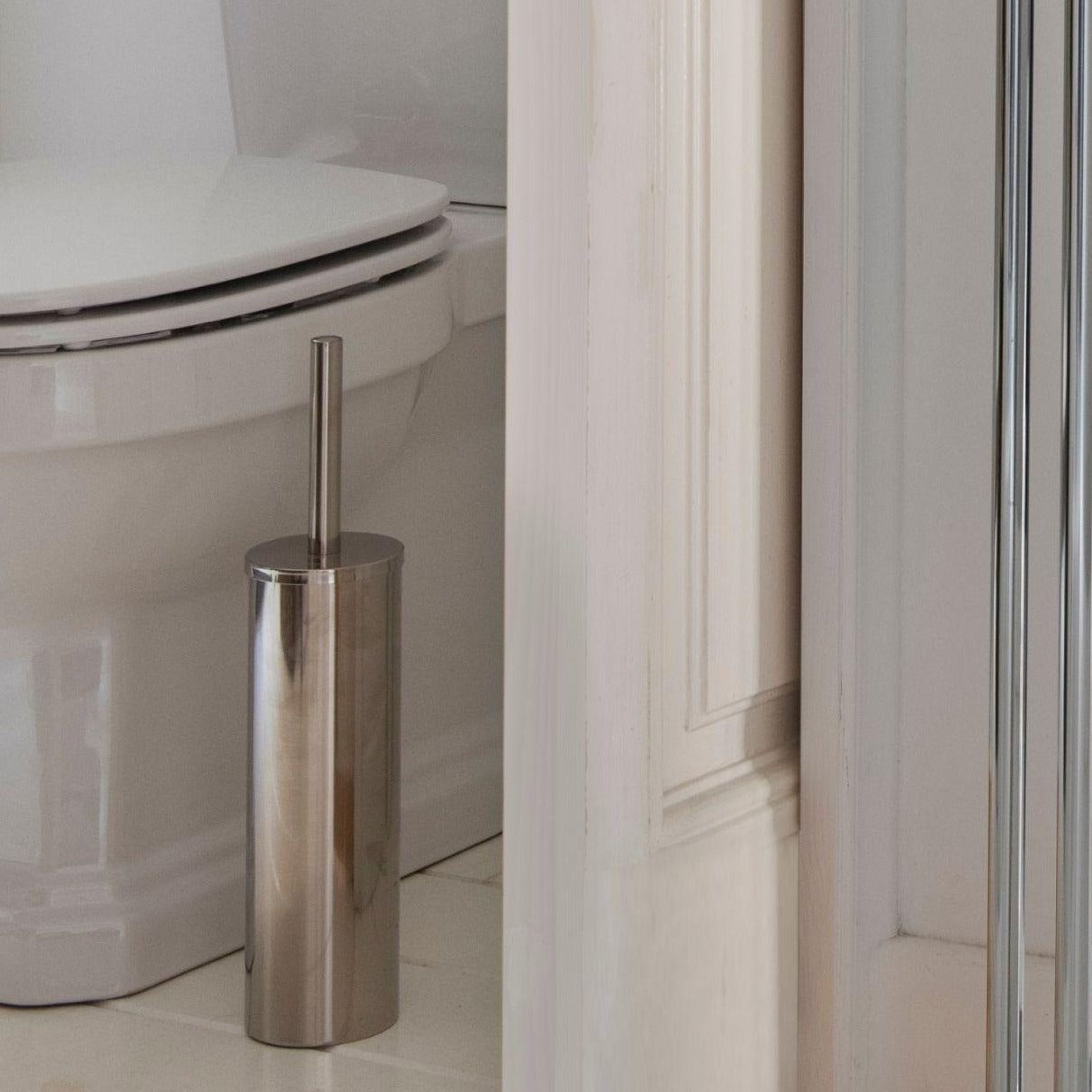 Silver Iron Toilet Brush