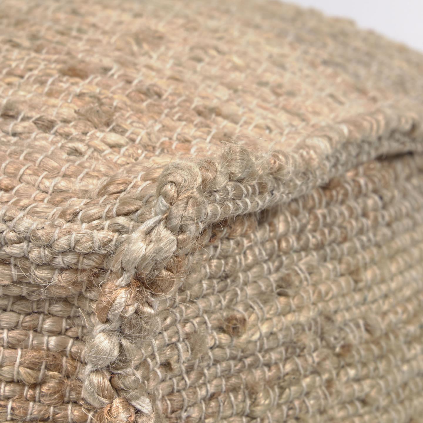 Square Jute Pouf