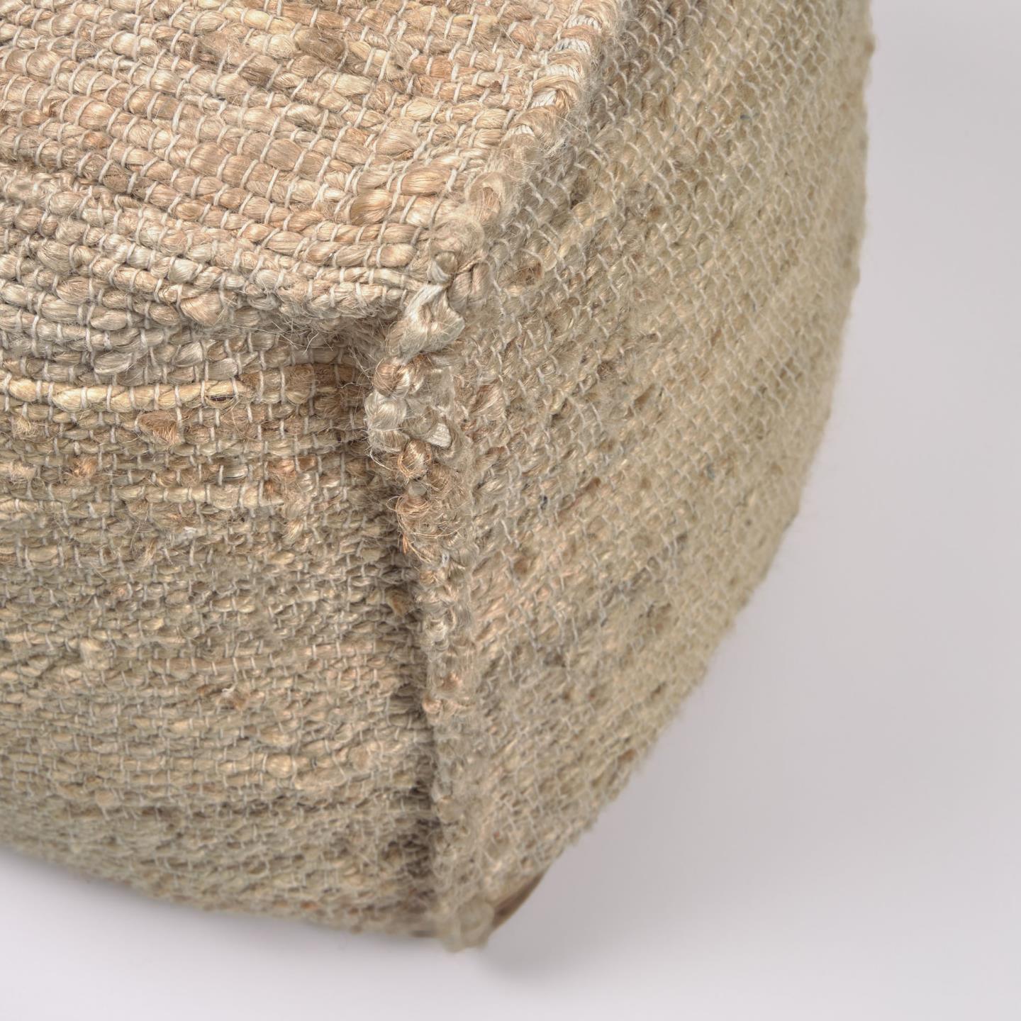 Square Jute Pouf