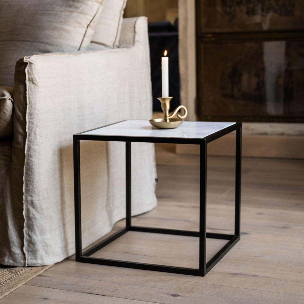 Square Marble Side Table