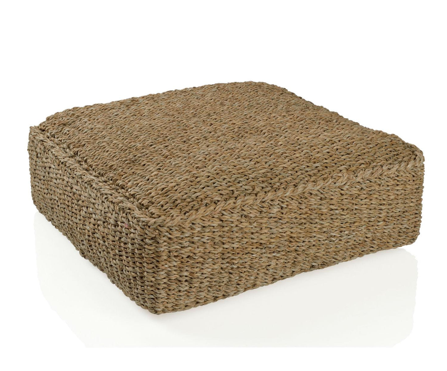 Square Nature Rafia Pouf