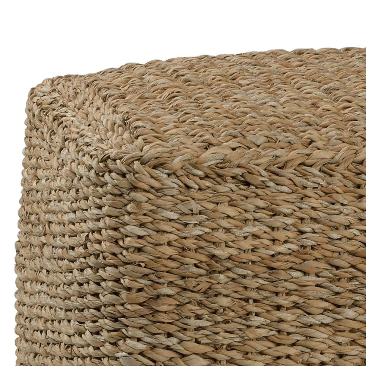 Square Nature Rafia Pouf