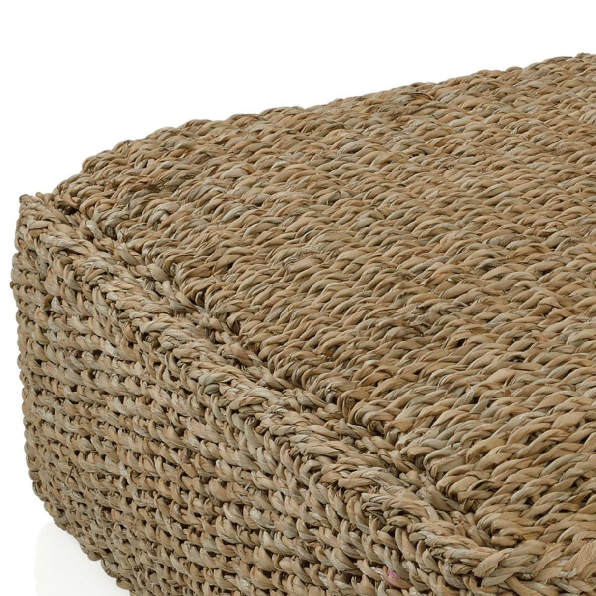 Square Nature Rafia Pouf