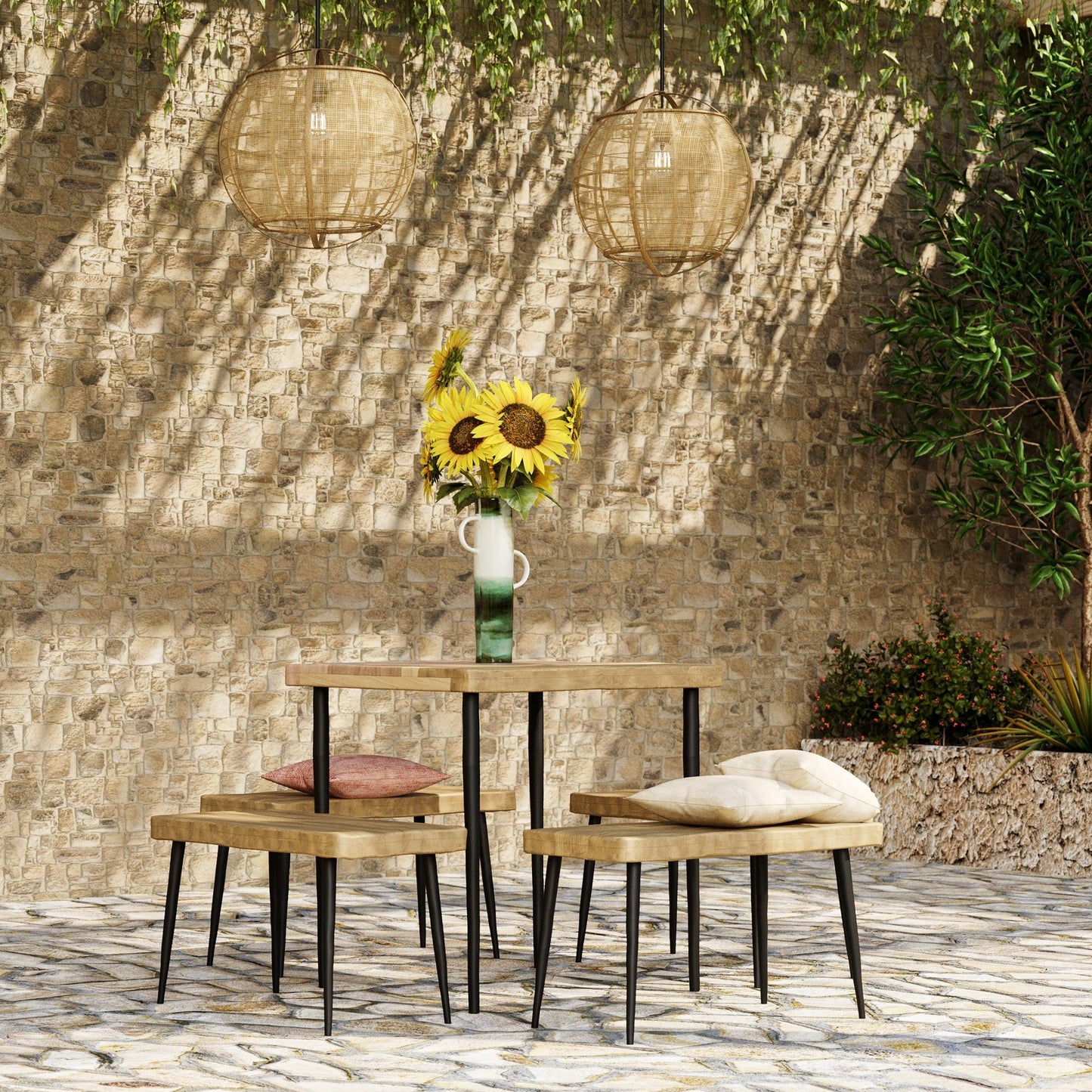 Square Wood Dining Table