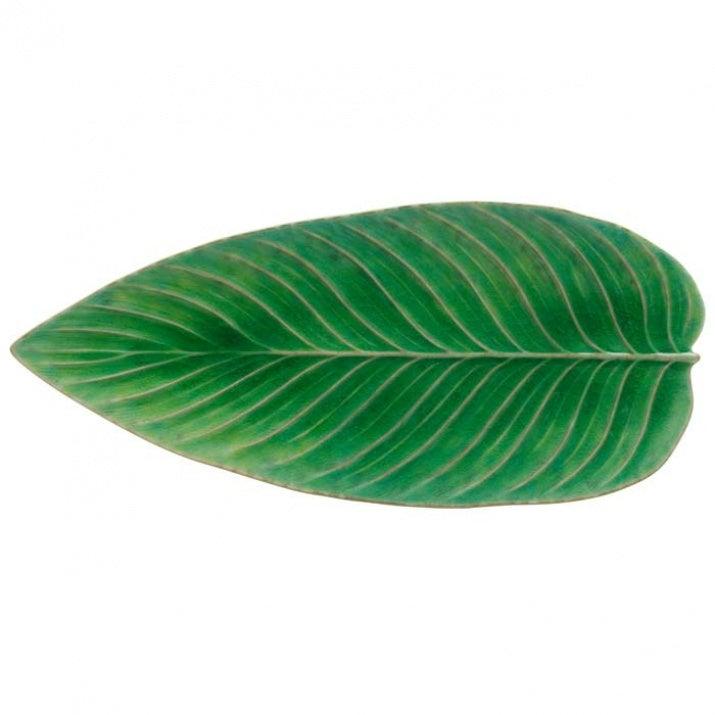 Strelicia Leaf Ceramic Plate