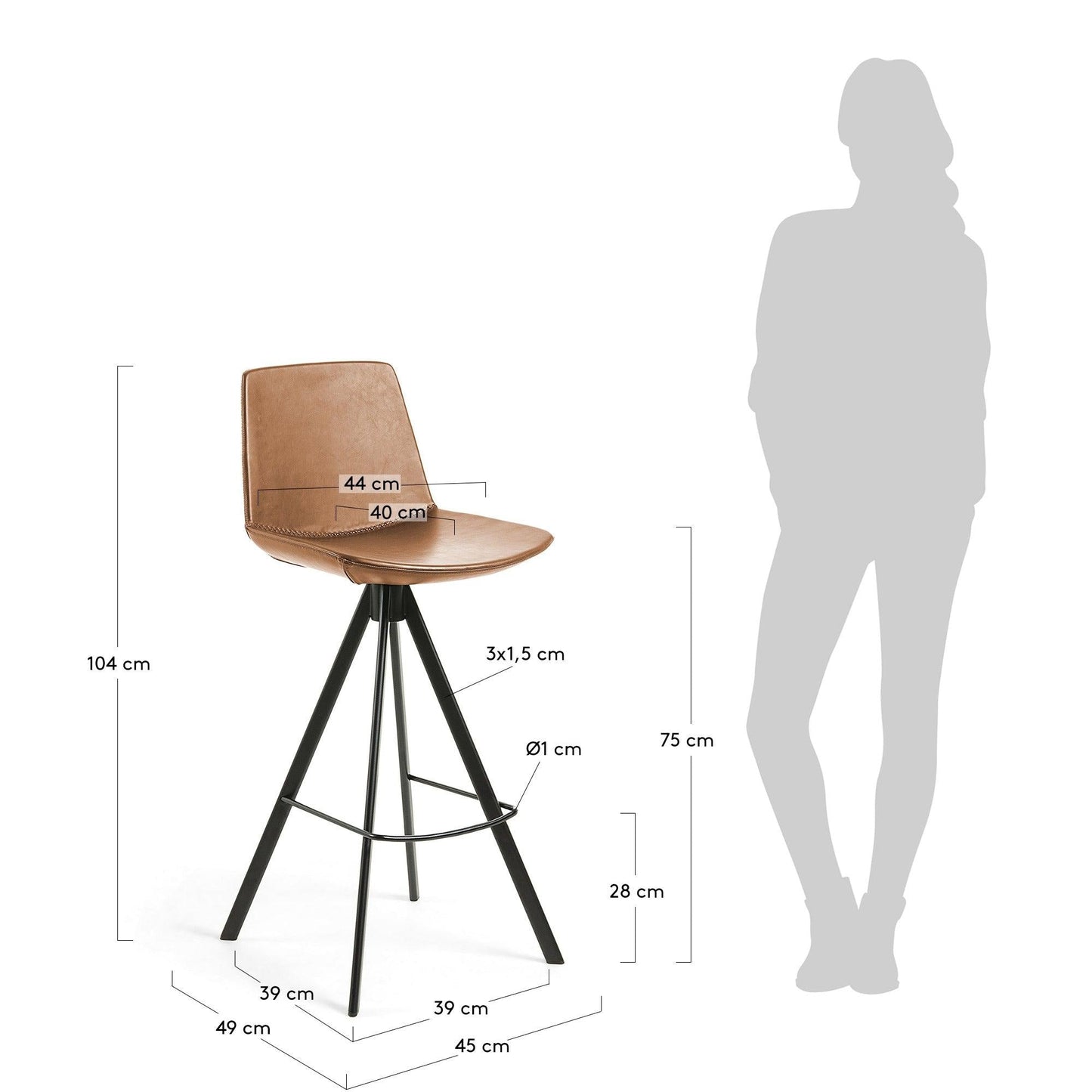 Synthetic Leather Barstool