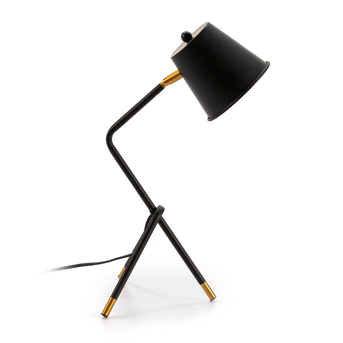 Tripod Gold Metal Table Lamp