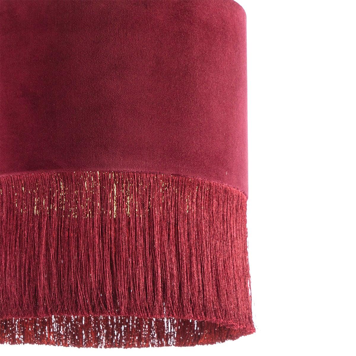 Velour Ceiling Lamp W/Fringe