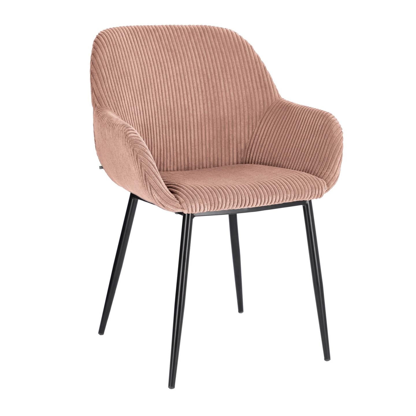 Velour Chair W/ Black Legs