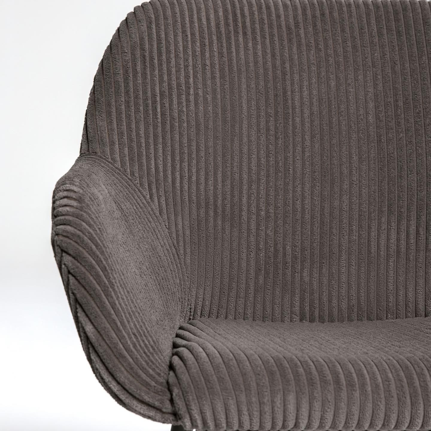 Velour Chair W/ Black Legs