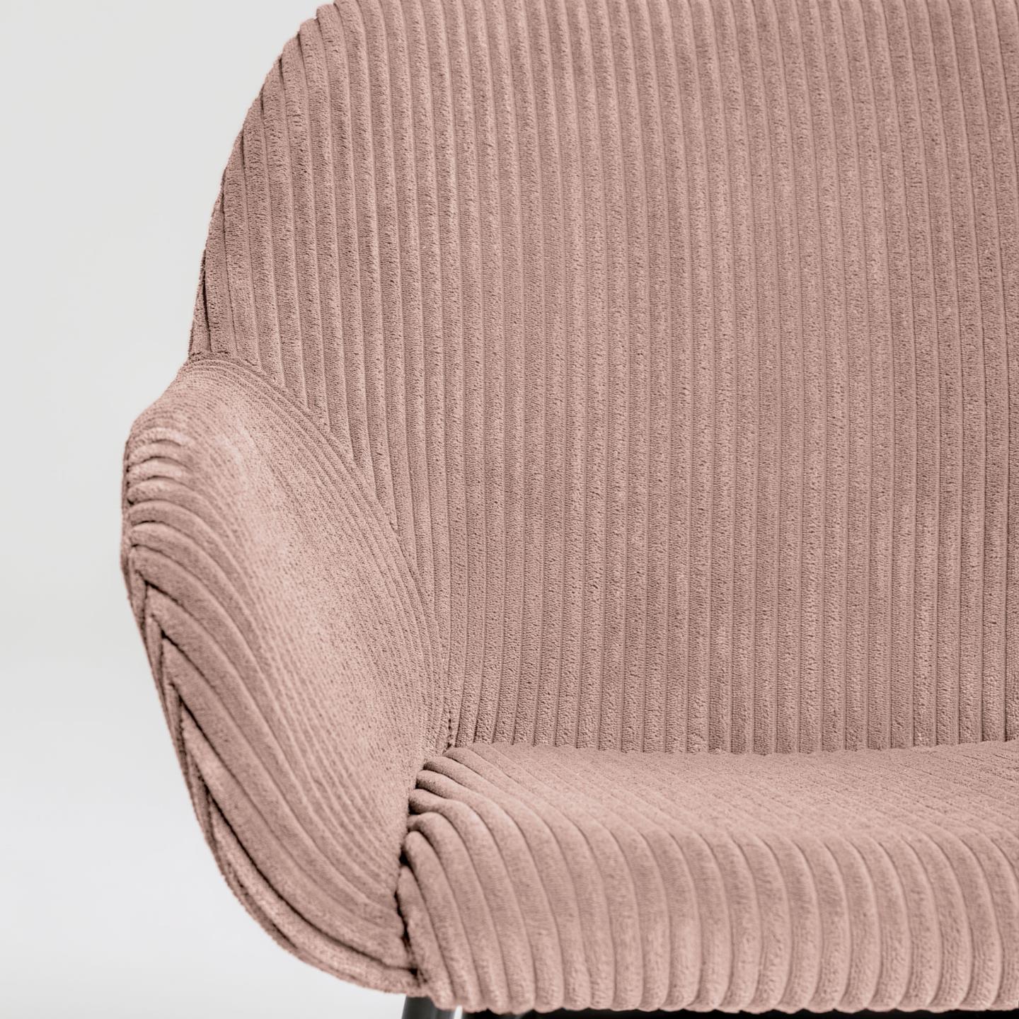 Velour Chair W/ Black Legs