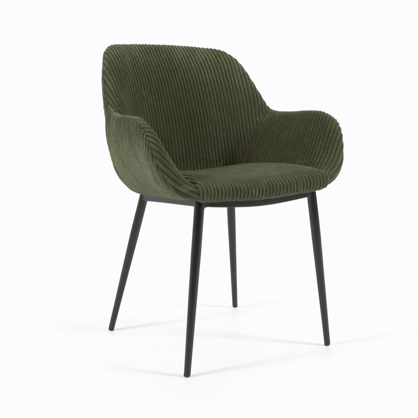 Velour Chair W/ Black Legs