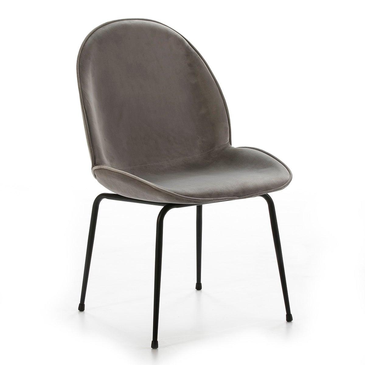 Velour Chair W/Metal