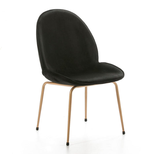 Velour Chair W/Metal