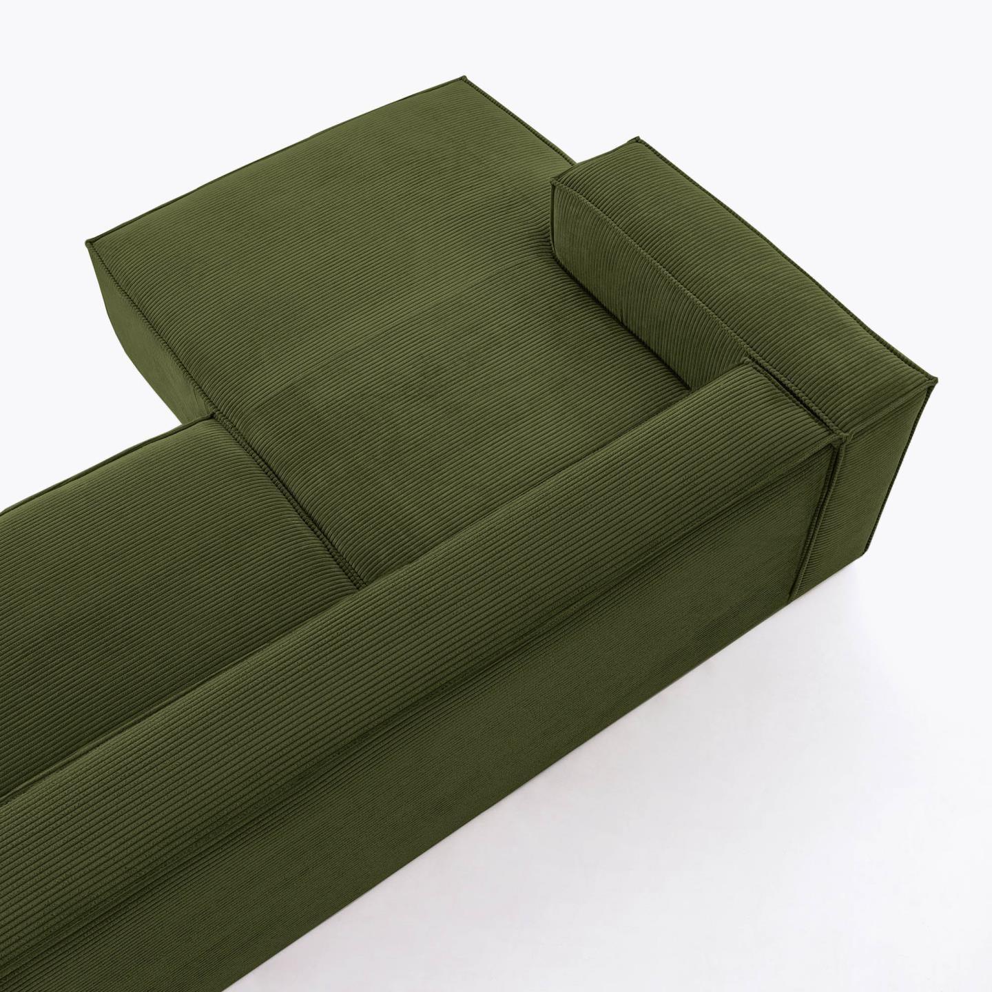 Velour Sofa W/ Chaise Longue