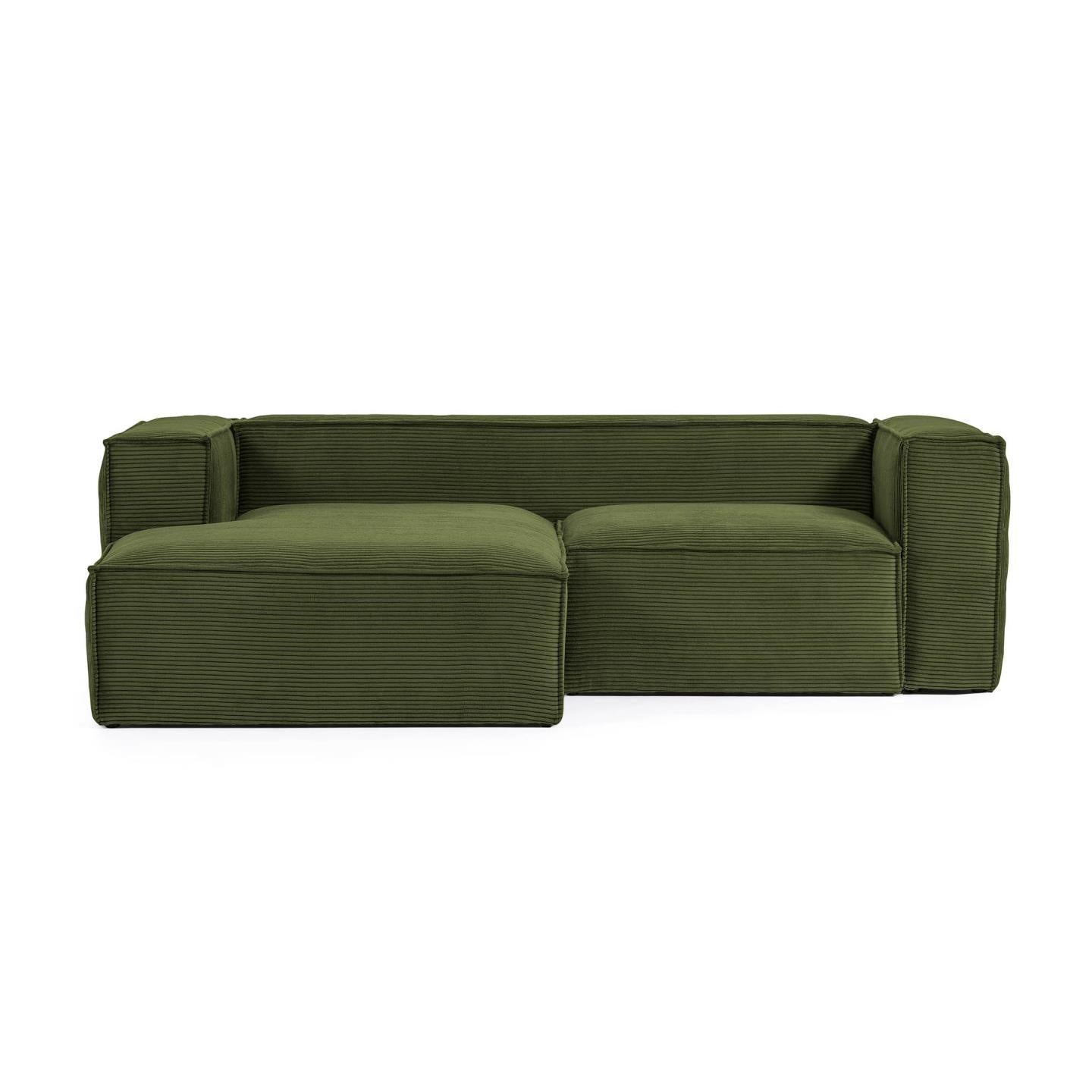 Velour Sofa W/ Chaise Longue