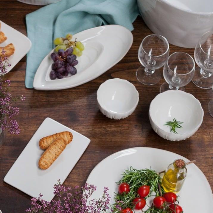 White Ceramic Bowl Set (x6)