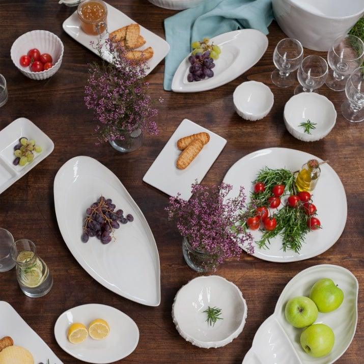 White Ceramic Bowl Set (x6)