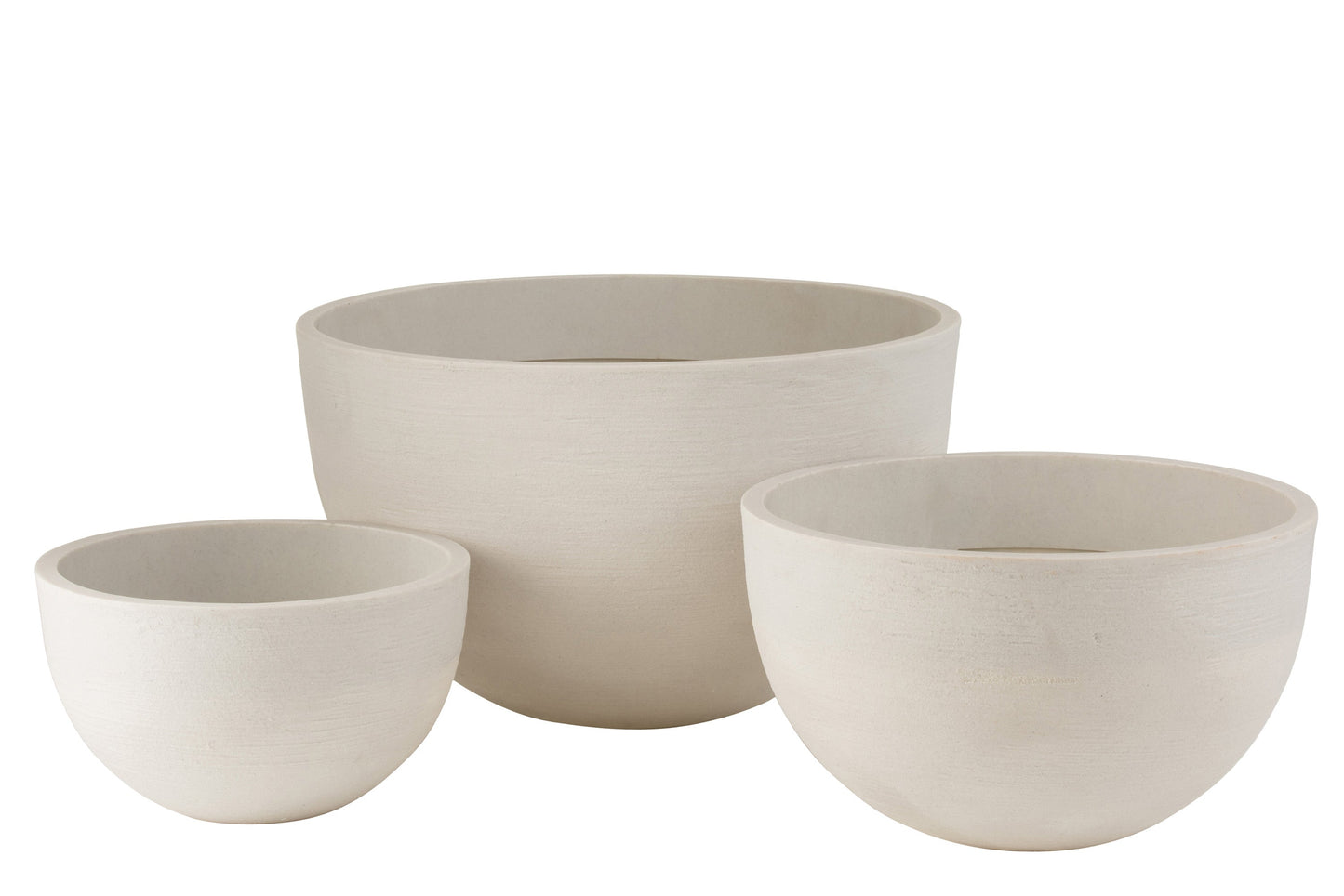 White Ceramic Flower Pot Set (x3)