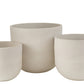 White Ceramic Flower Pot Set (x3)