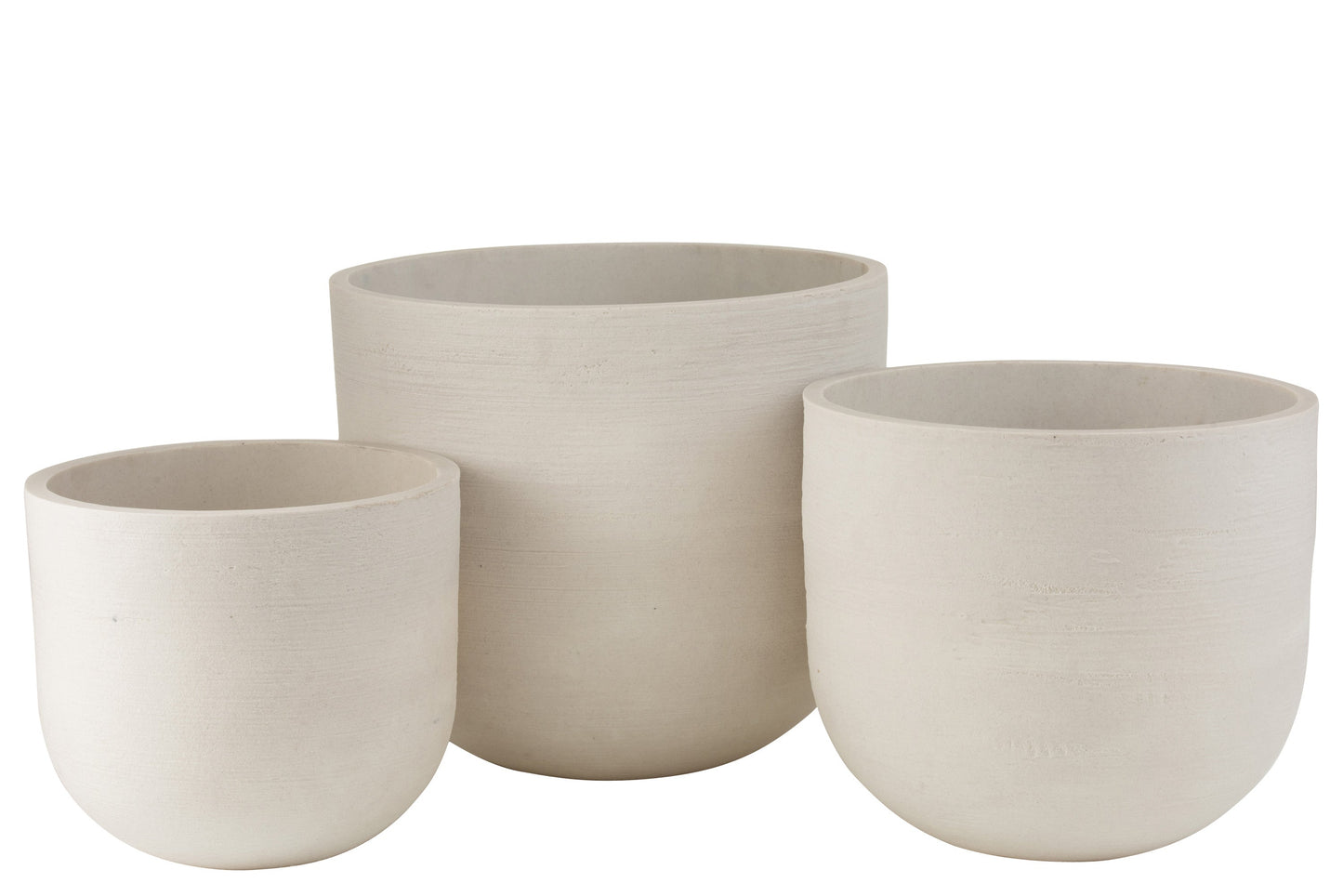 White Ceramic Flower Pot Set (x3)