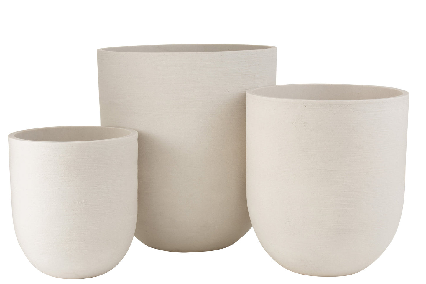 White Ceramic Flower Pot Set (x3)