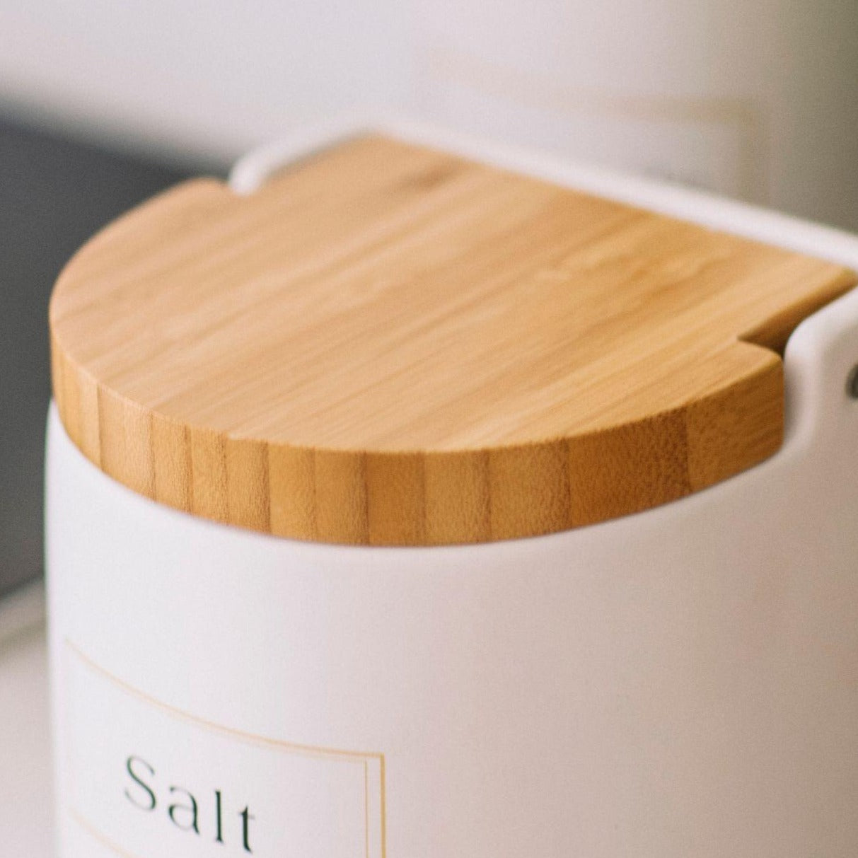 White Ceramic Salt Bowl