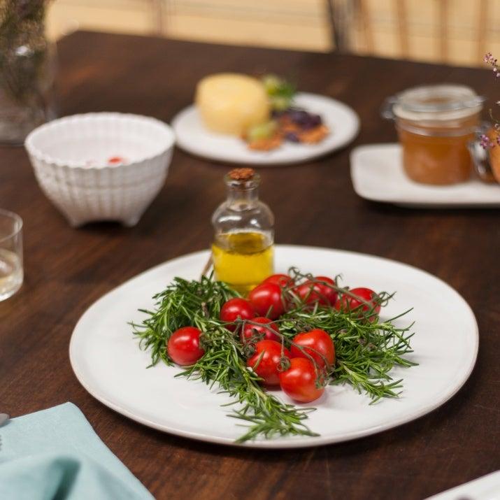 White Ceramic Serving Plate
