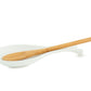 White Ceramic Spoon Holder W/ Spoon