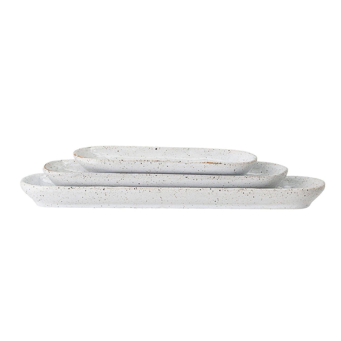 White Ceramic Tray Set (x3)