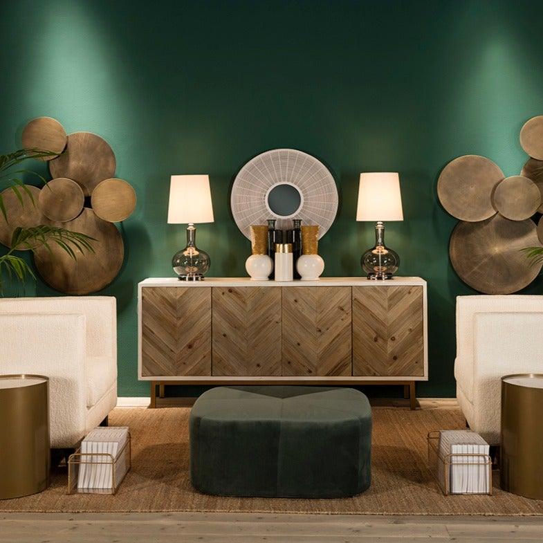 White Ceramic Vase W/Gold