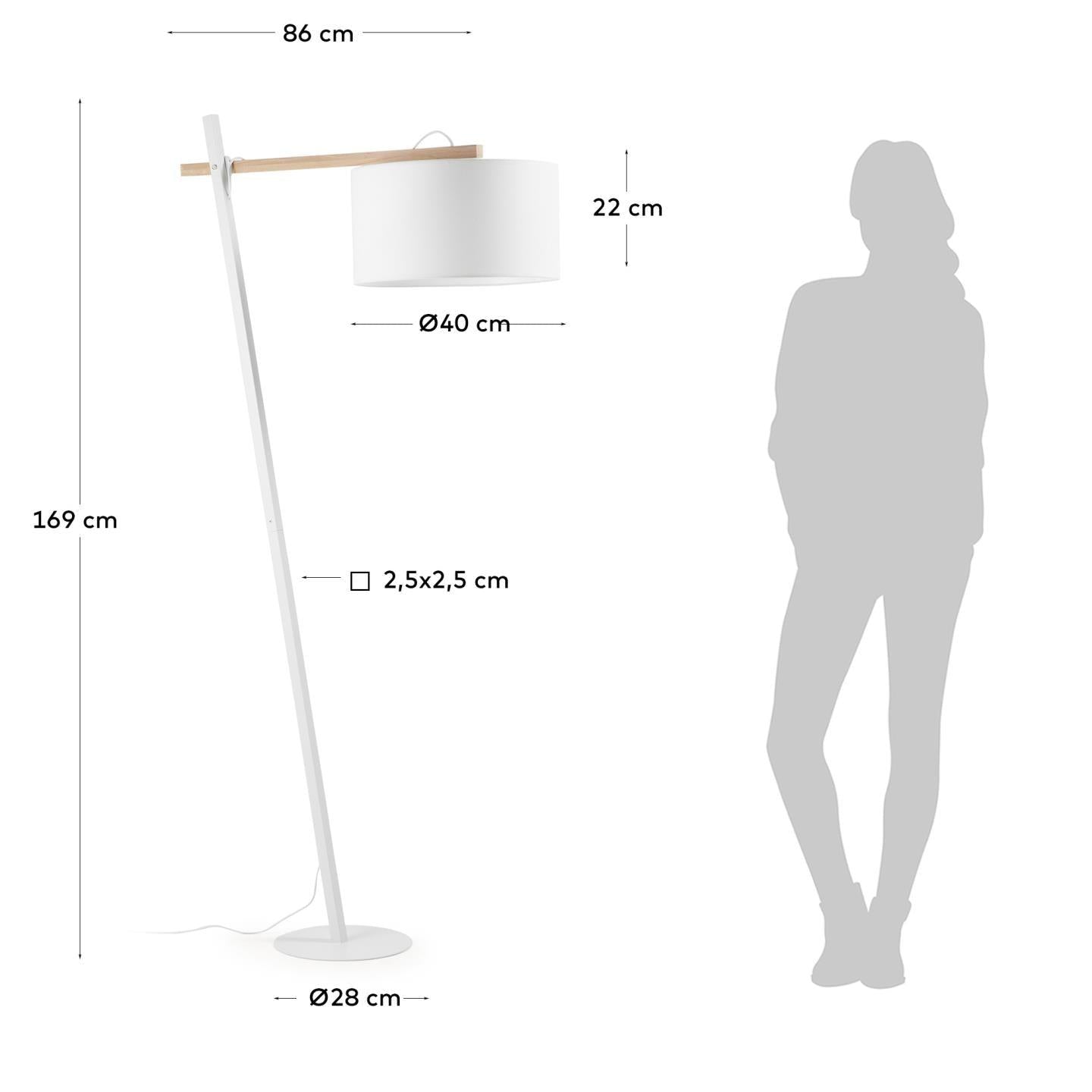 White Iron Floor Lamp