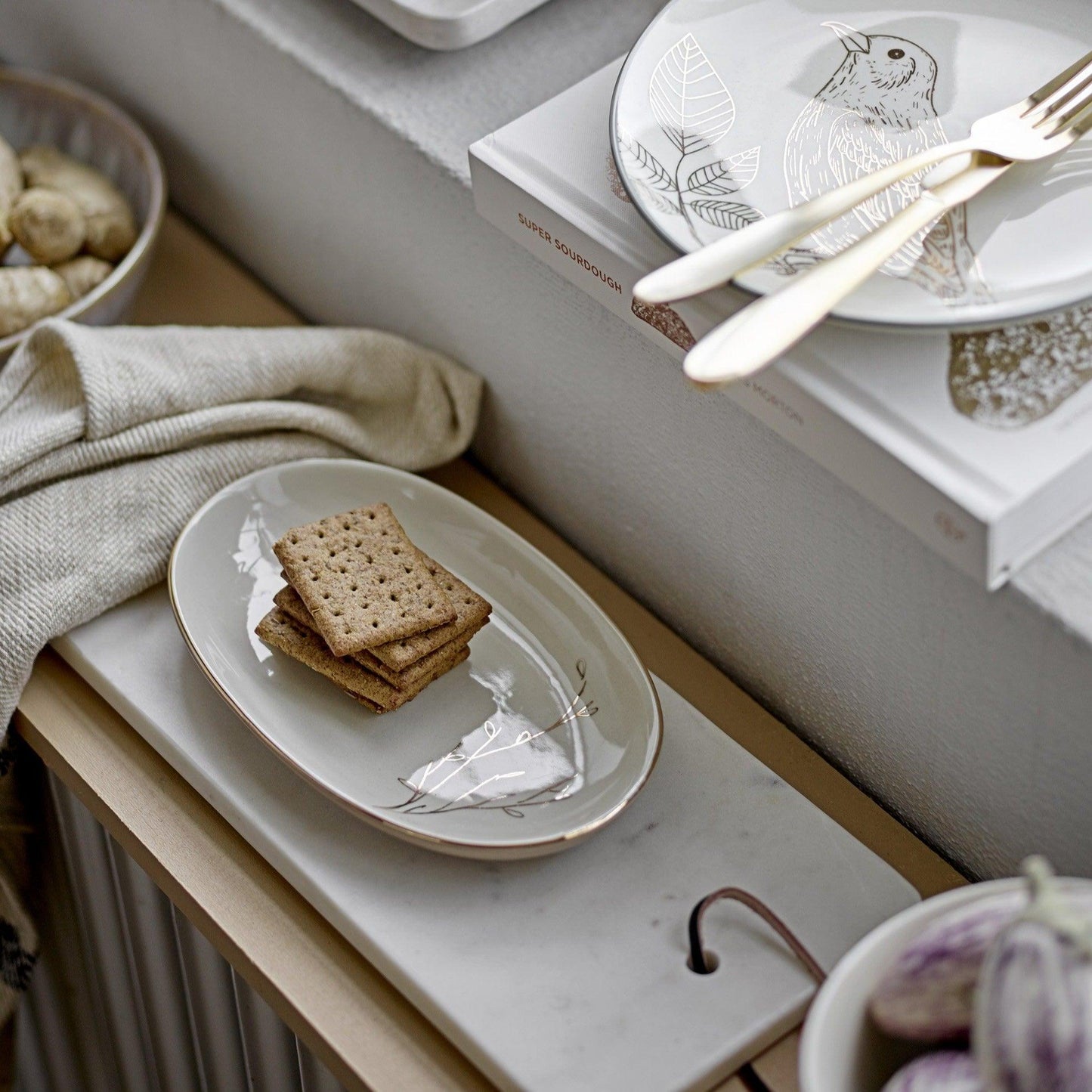 White Marble Cutting Board
