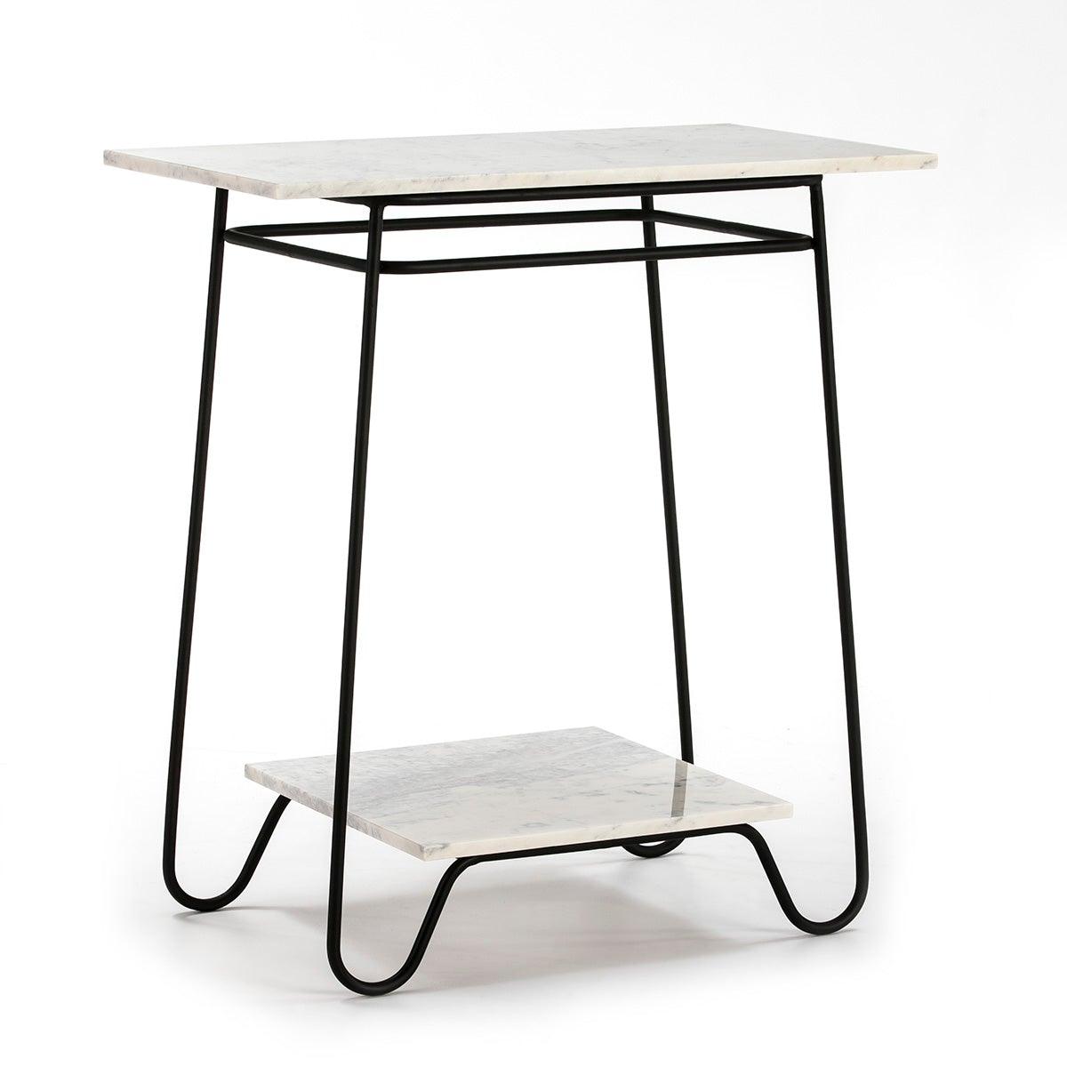 White Marble Side Table