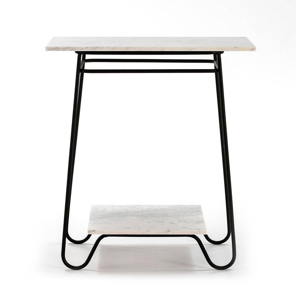 White Marble Side Table