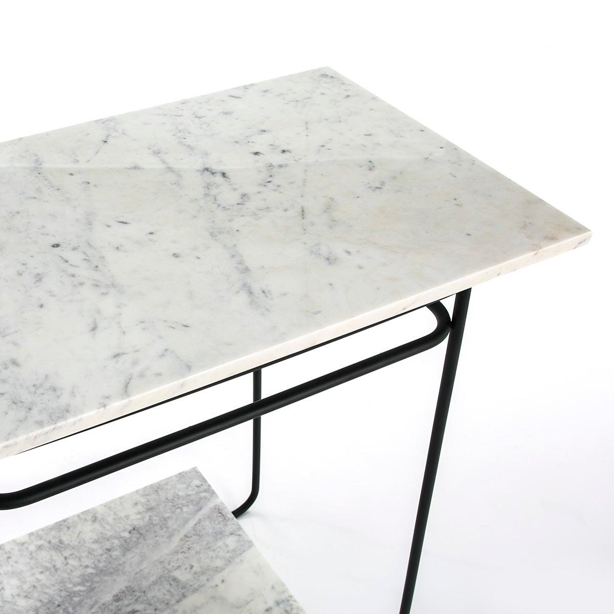 White Marble Side Table