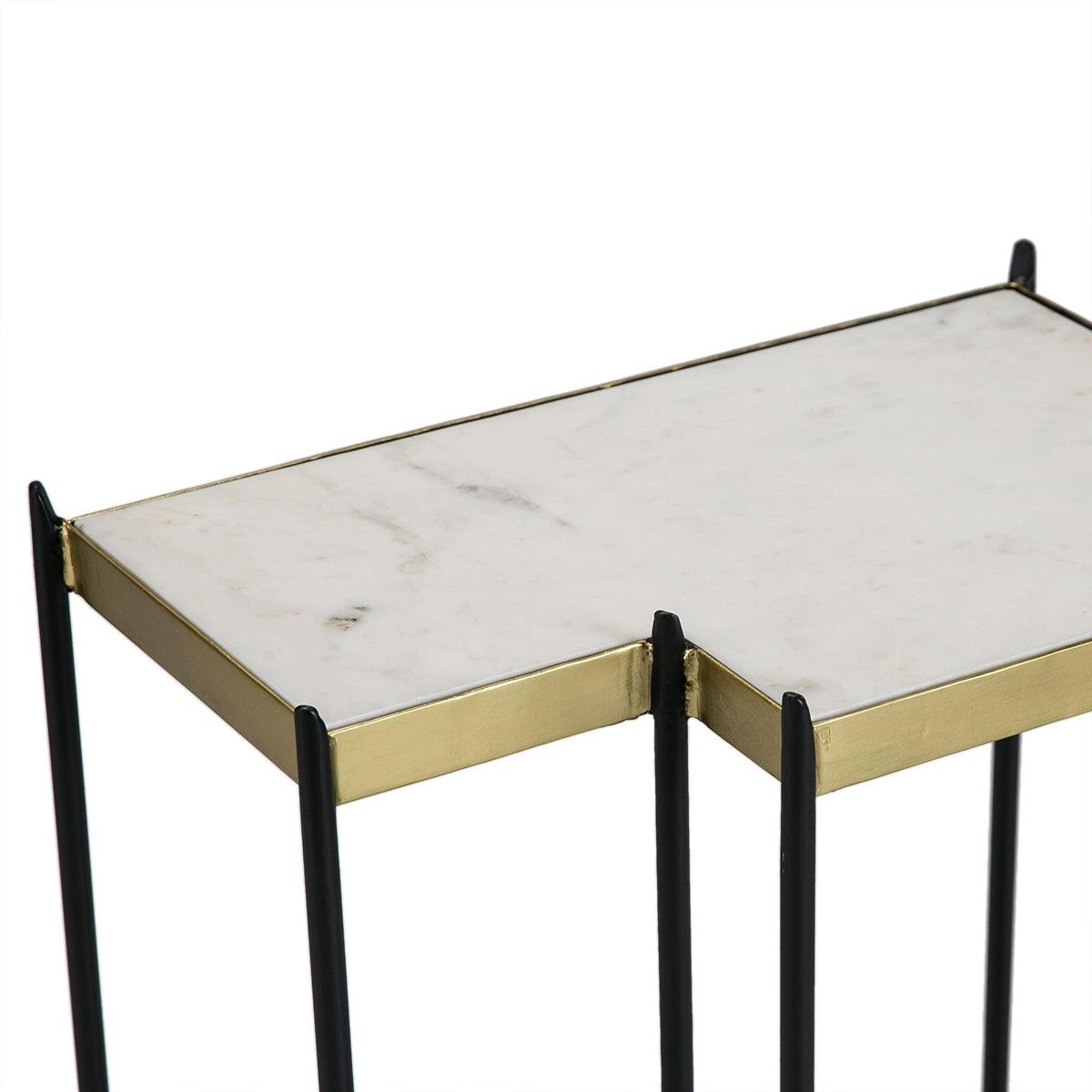 White Marble Side Table