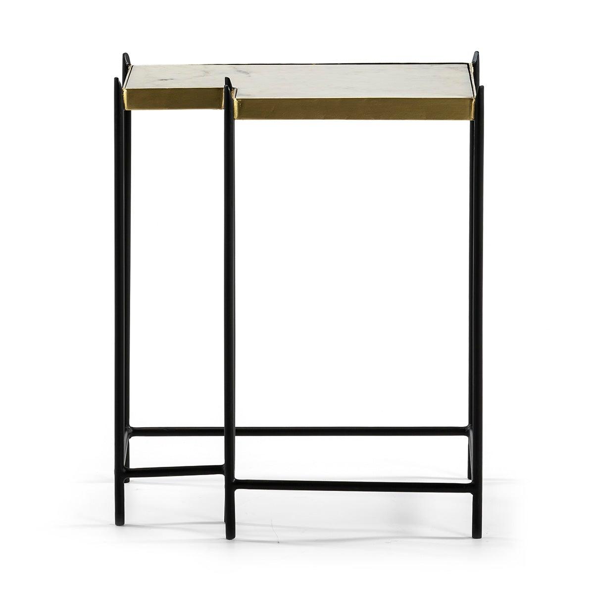 White Marble Side Table