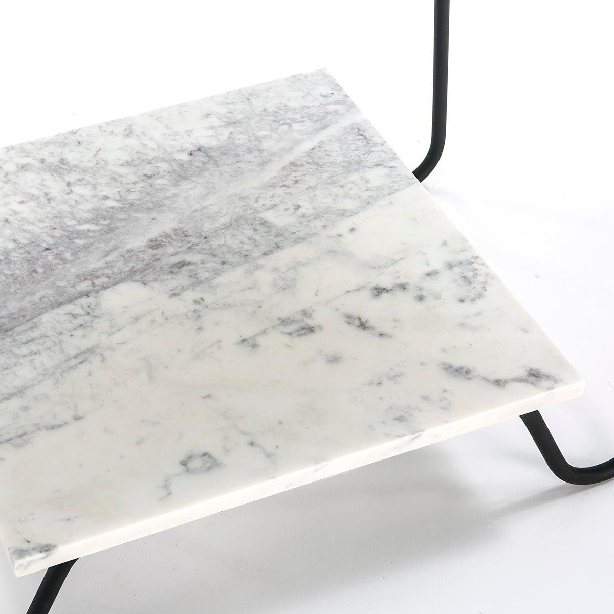 White Marble Side Table