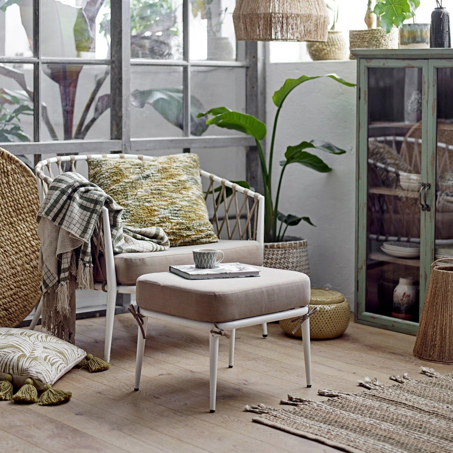 White Metal Armchair