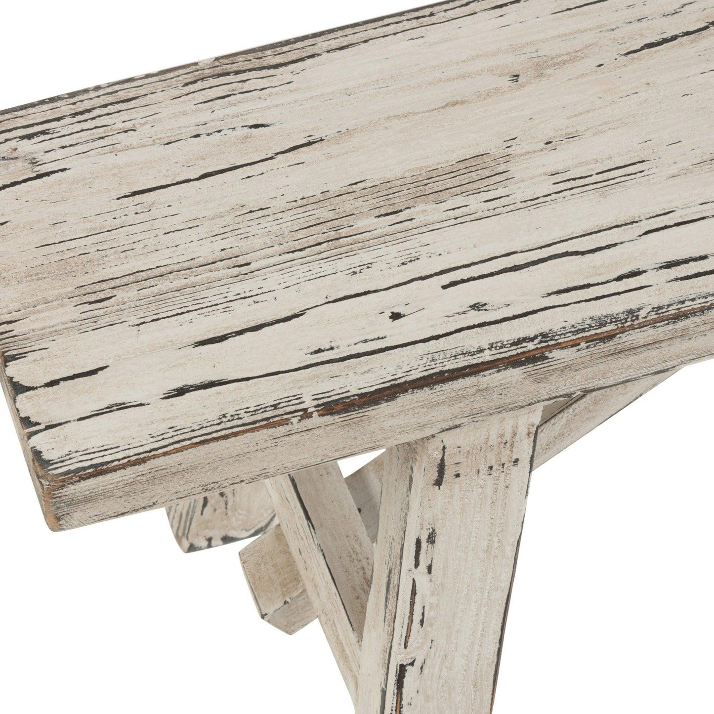 White Wood Bench