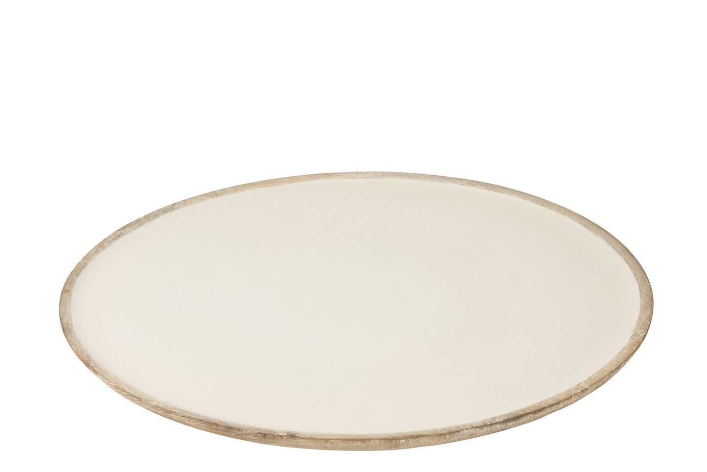 White Wood Rolling Dish