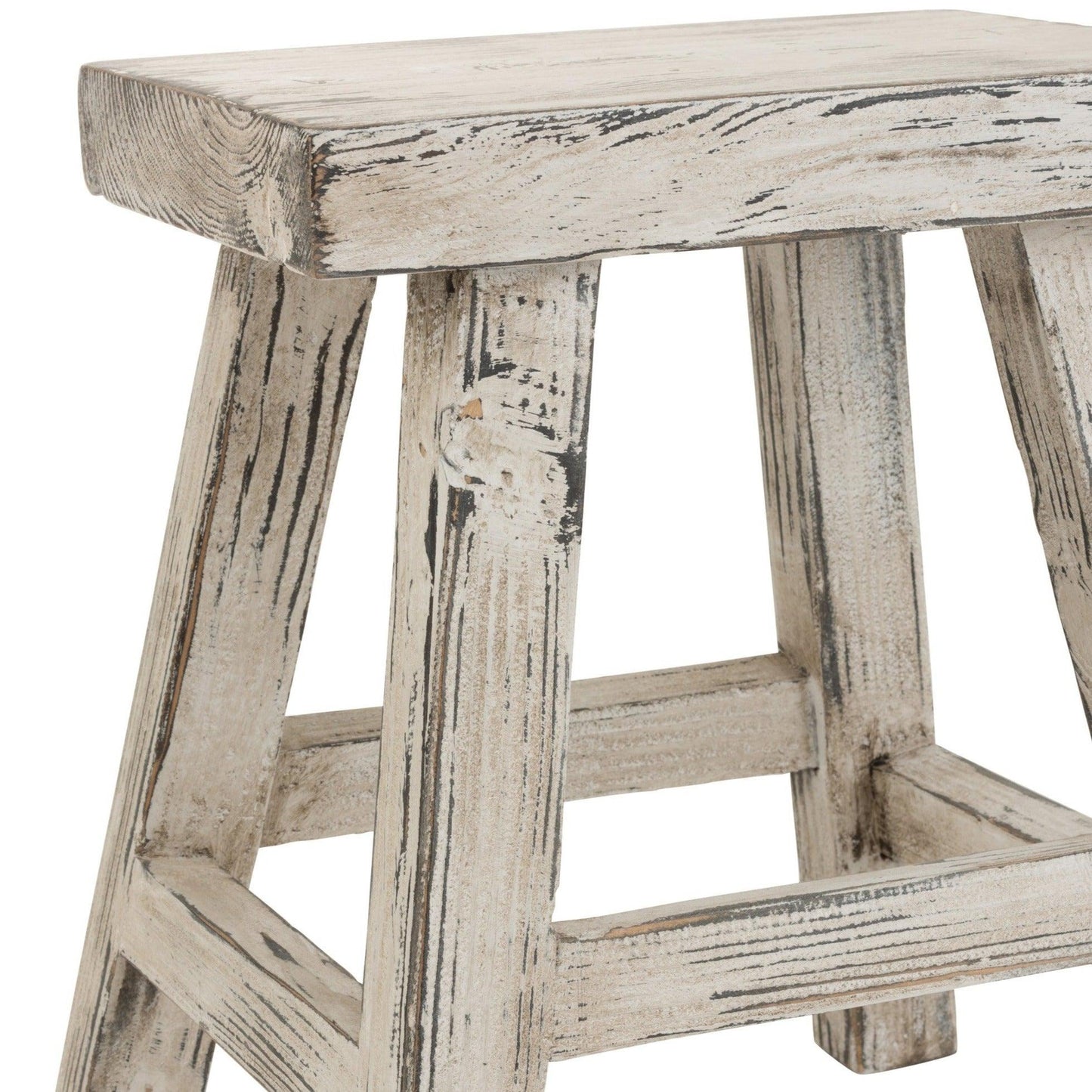 White Wood Stool