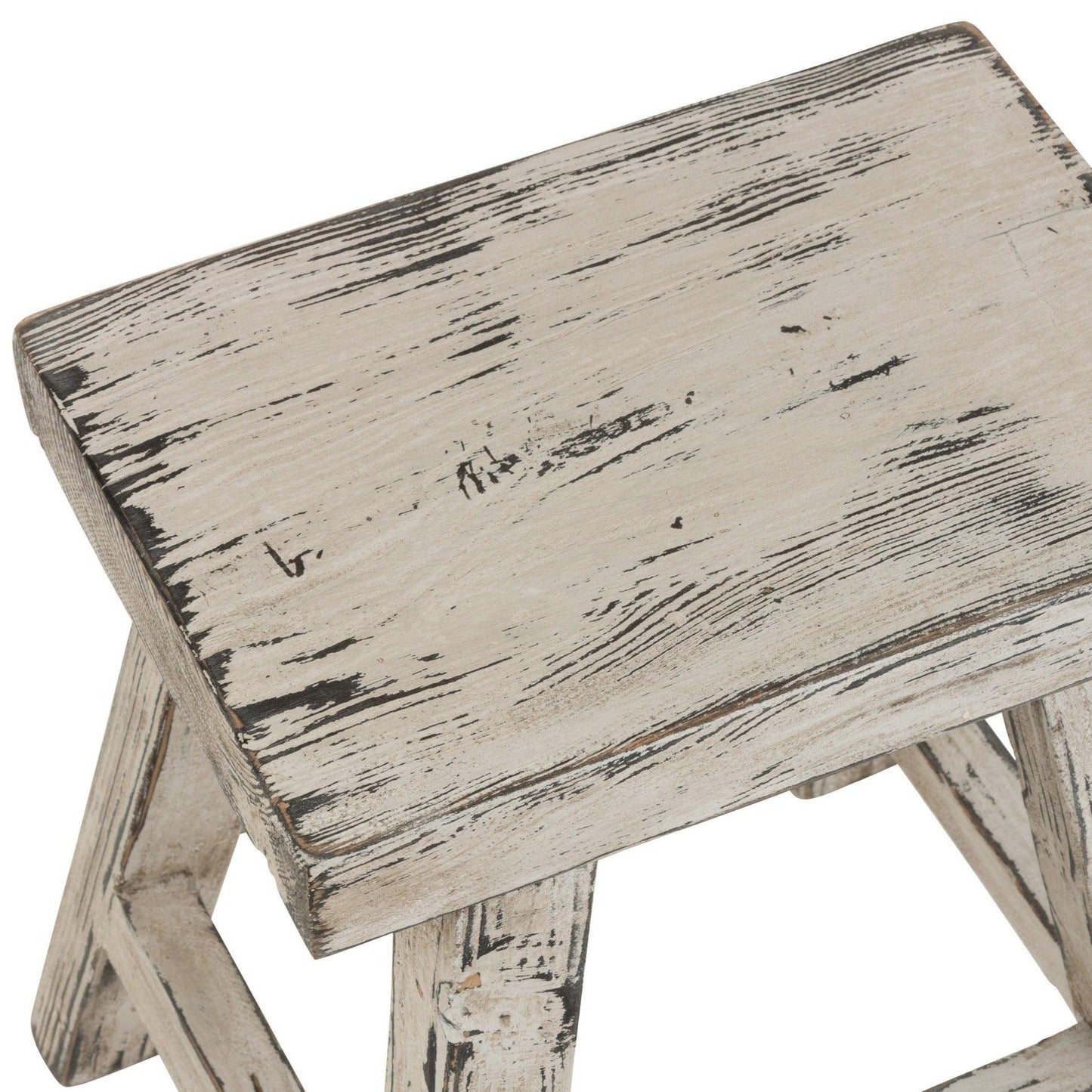 White Wood Stool