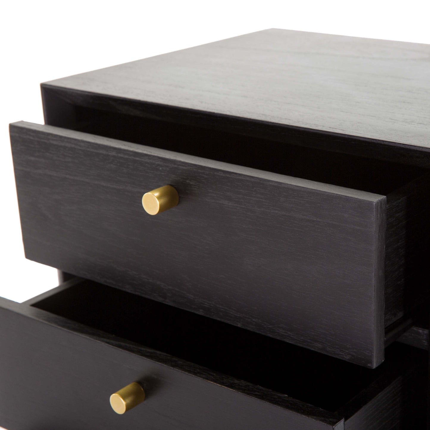 Wood Chest Of Drawers W/Black Legs