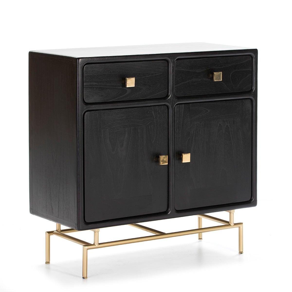 Wood Console W/Metal