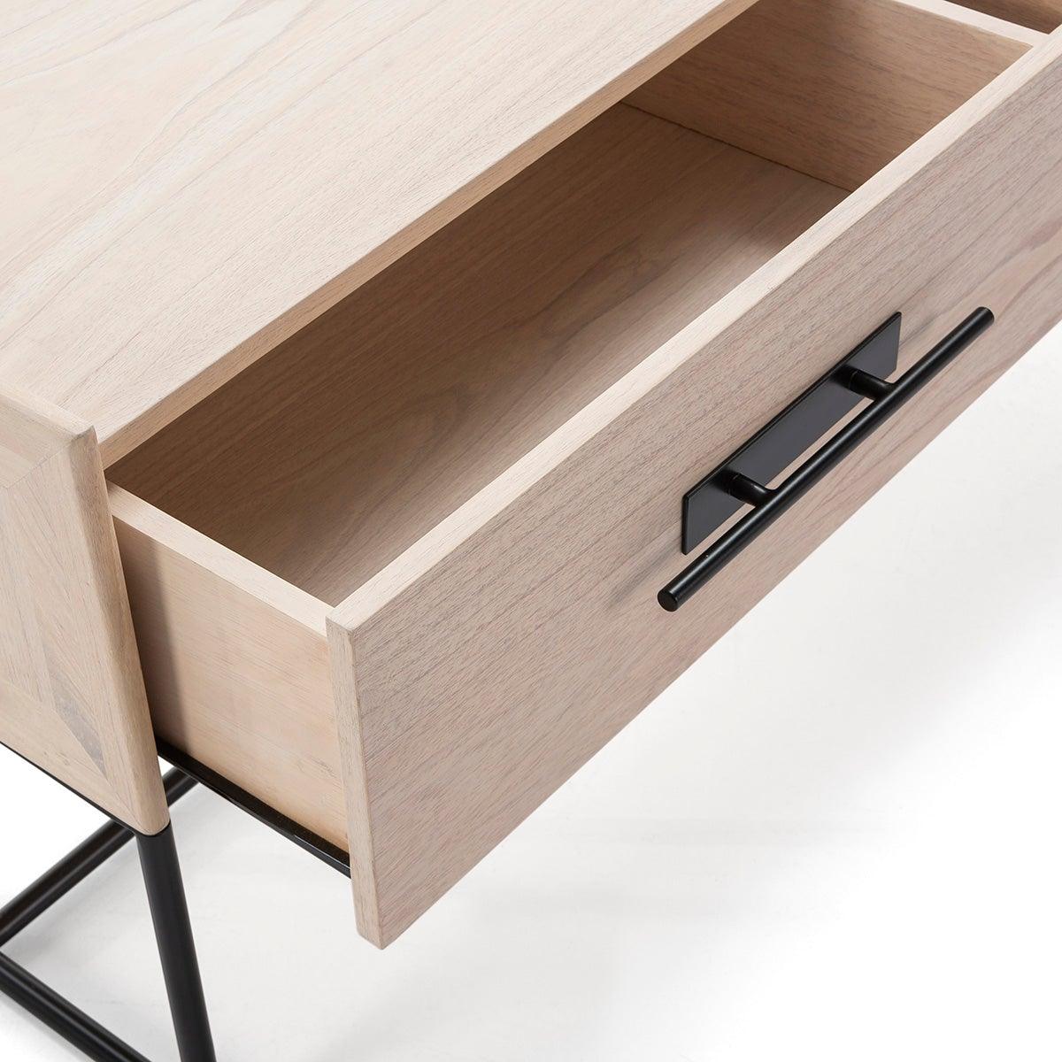 Wood Nightstand W/ One Drawer