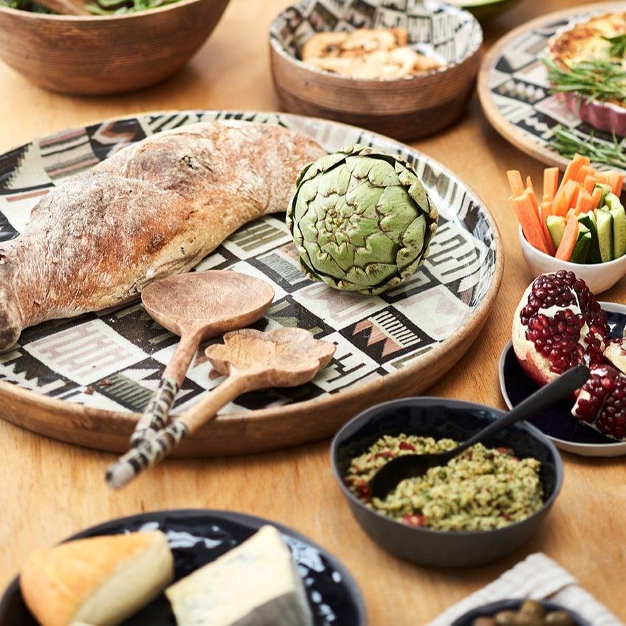 Wood Serving Spoon Set (x2)