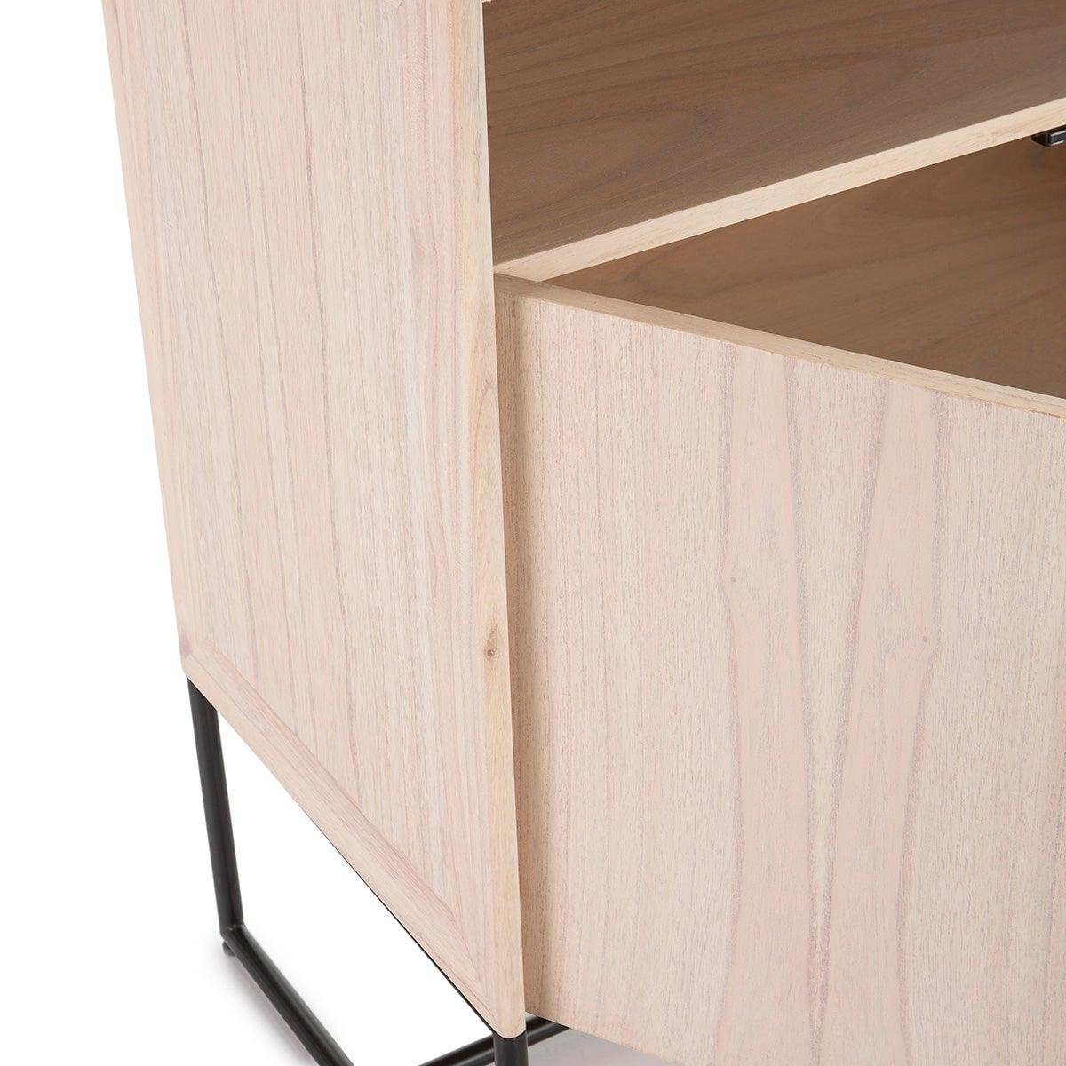 Wood Sideboard W/Metal