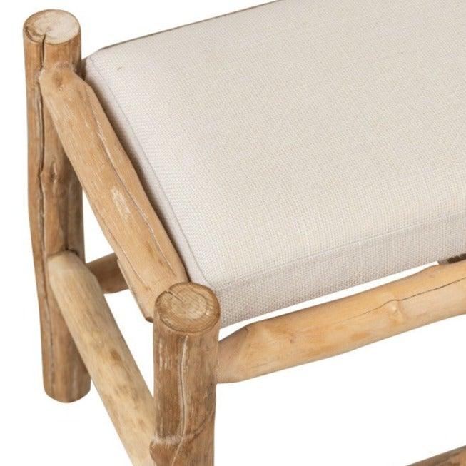 Wood Stool W/Cushion